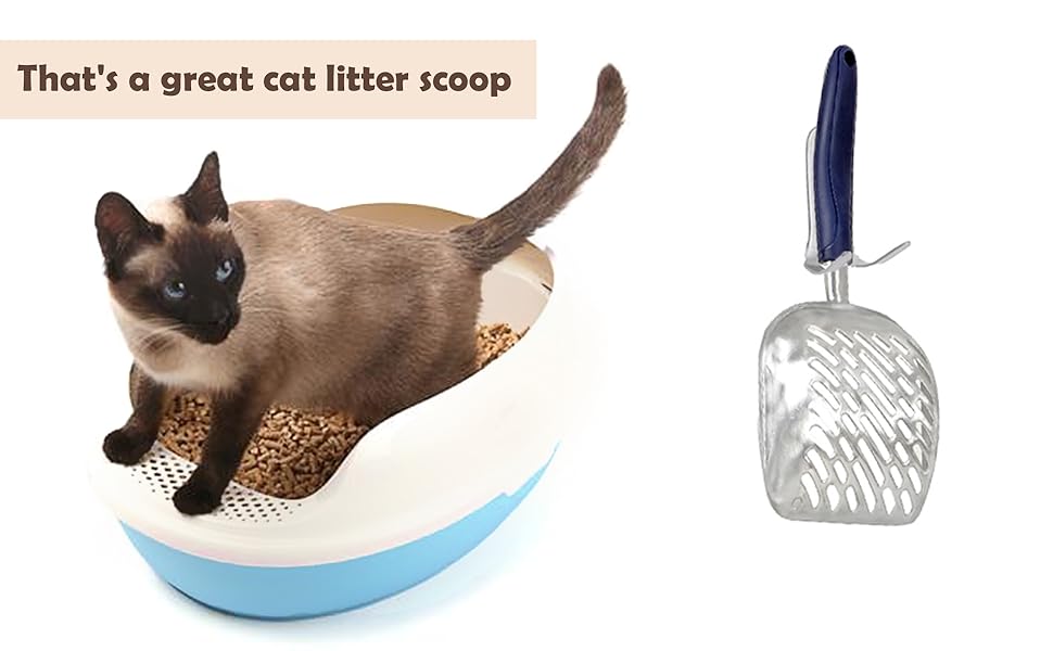 Cat Litter Scoop, Cat Litter Scooper Plated Metal with