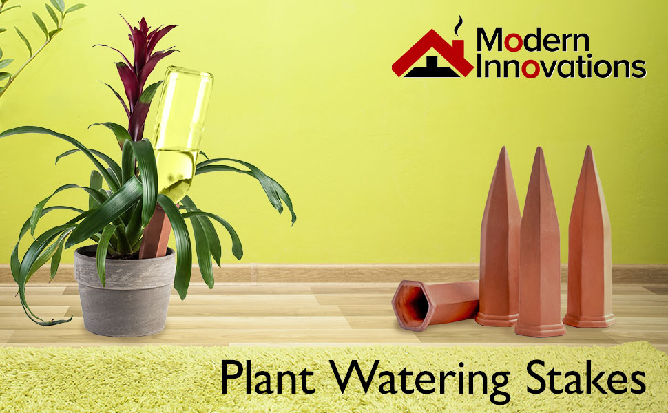 Modern Innovations Terracotta Plant Watering Stakes for Home and Vacation Plant