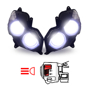 Rページです♡ Amazon.com: KT Angel Eyes Headlight Assembly for Kawasaki