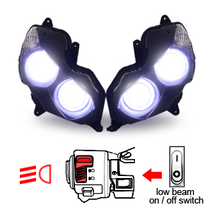 Amazon.com: KT LED Angel Eyes Headlight Assembly for