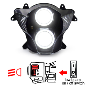 Amazon.com: KT LED Headlight Assembly for Suzuki GSXR750 GSX