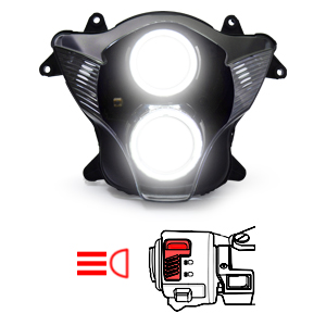 ヘッドギア AB26500 Amazon.com: KT Headlight Assembly for Suzuki GSXR600 GSX