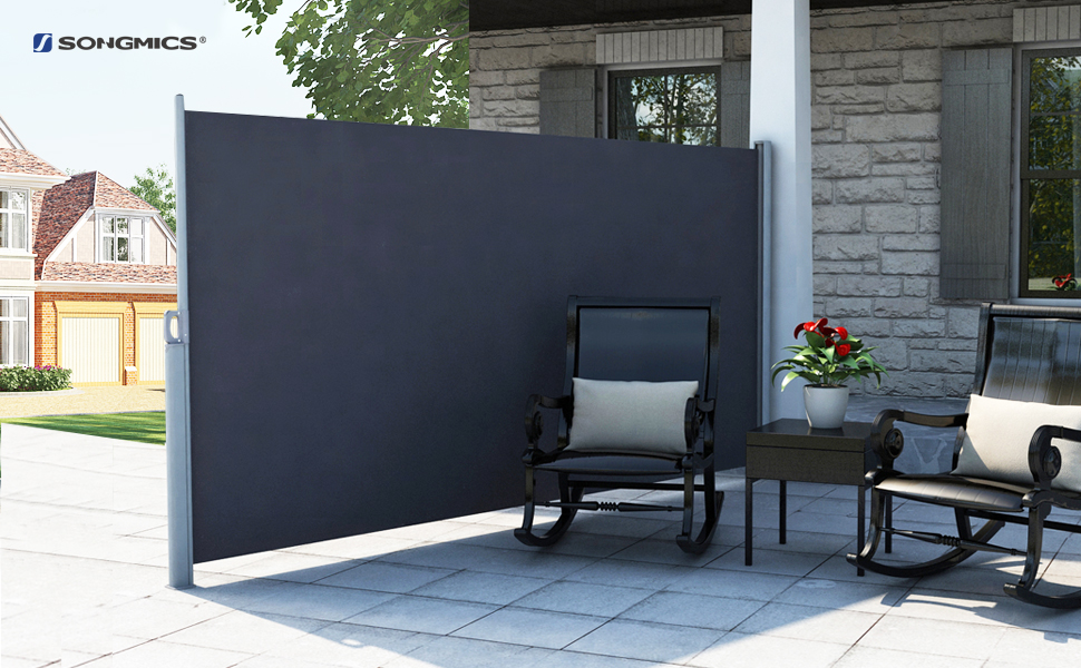SONGMICS Retractable Folding Side Awning Patio Garden