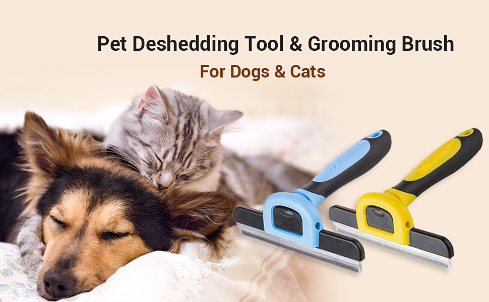 MIU COLOR Pet Deshedding Brush, Professional Grooming Tool
