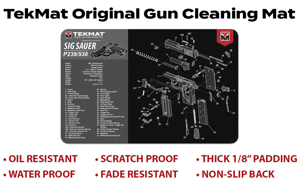 Amazon.com : TekMat Gun Cleaning Mat Compatible for Sig Sauer ...