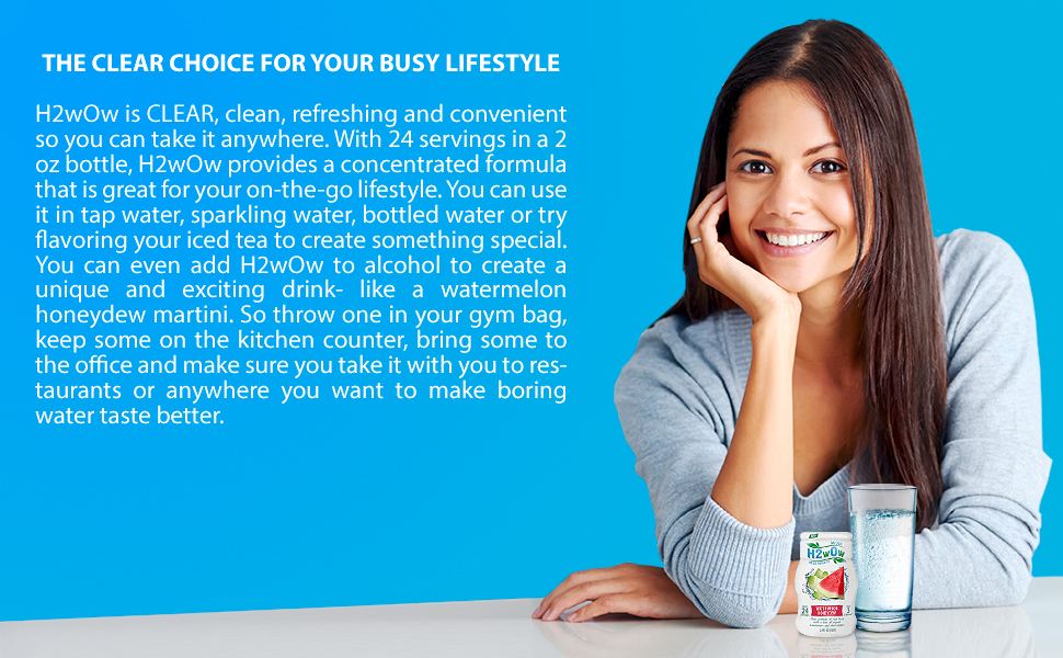 H2wOw Water Enhancer Drops ORGANIC & Natural Extracts of Real Fruit a Hint of