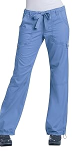 model wearing koi Classics 701 Women's Scrub Pant Drawstring 