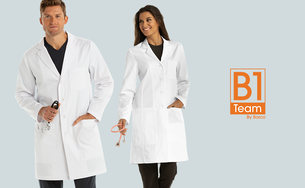 Barco B1 Team Lab Coats Medical Healthcare Uniforms Fashion