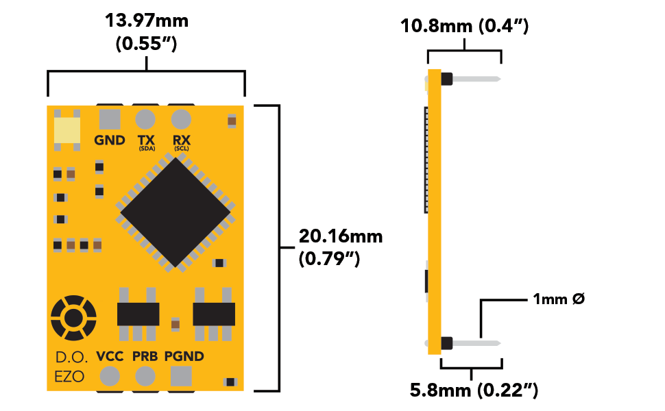 Atlas Scientific Dissolved Oxygen Circuit, EZO-DO
