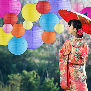 Paper Round Lanterns for Birthday Wedding Party Decorations Crafts