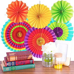 party supplies, fiesta fans