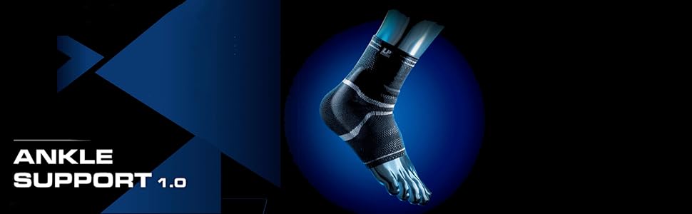 LP Support X-Tremus 110 XT Men Ankle Support Ankle Brace, Black Compression Technology