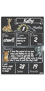 Memories Milestone Board Chalkboard Growth Photo Prop Family Kids Youth Baby Celebrate Monthly