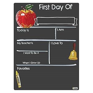 Memory Milestone Board Chalkboard Growth Photo Prop Family Kids Youth School Camp First Last Summer