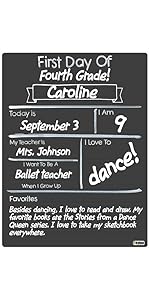 Memory Milestone Board Chalkboard Growth Photo Prop Family Kids Youth School Camp First Last Summer