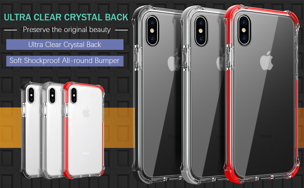 MATEPROX iPhone Xs Max Case Clear Hybrid TPU Hard Cover