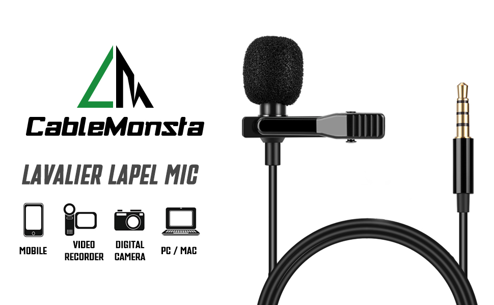 Lapel Microphone (Unique Fuzzy Windscreen Included