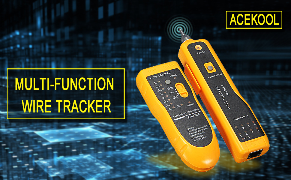 Amazon.com: Acekool Wire Tracker, RJ11 RJ45 Line Finder Cable Tester ...