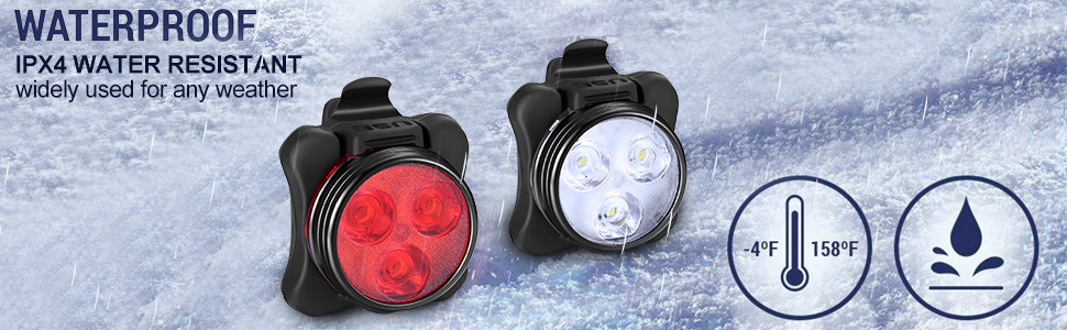 akale rechargeable bike light set