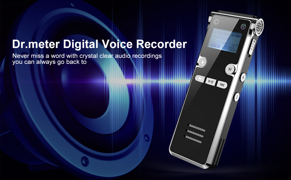 Digital Voice Recorder, Dr.meter 8GB Memory Audio Recorder