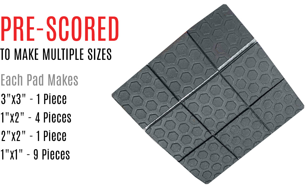 "SlipToGrip" Non Slip Furniture Pad Grippers Stop Slide Multi Size (12 Pads 3"x3