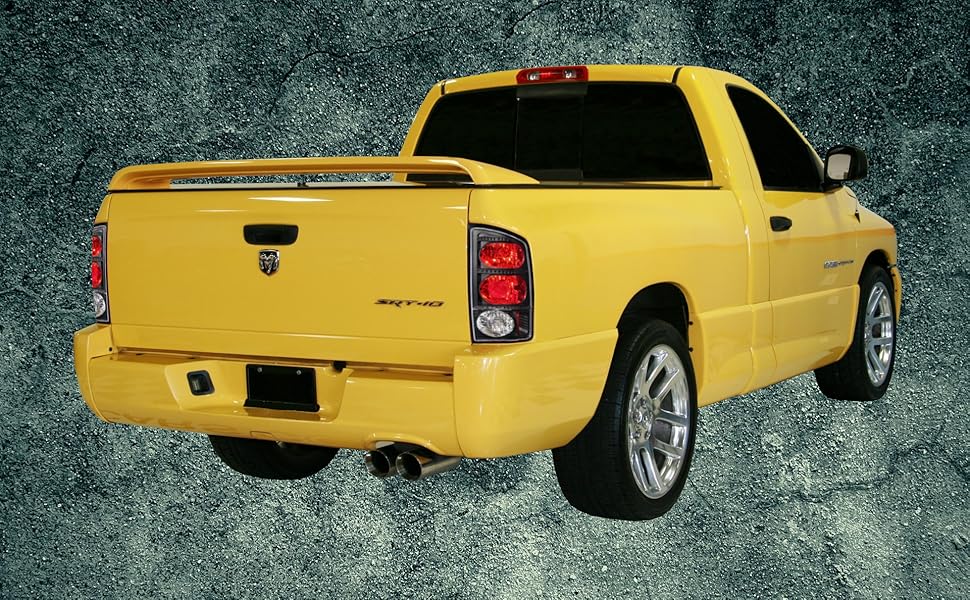 SPPC Black Euro Tail Lights Assembly Set For Dodge Ram