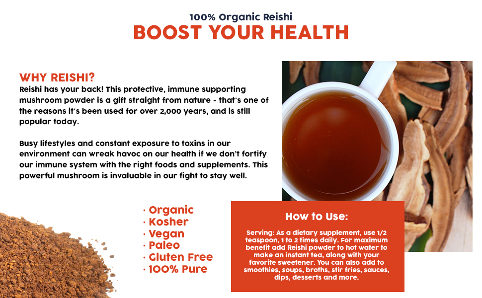 Vimergy USDA Organic Reishi Extract Powder (50g) Health & Household