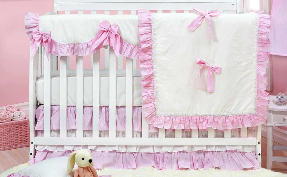 mini crib bedding for girls