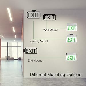 Visionis 6 Pack Fpc 7381 Vis Esggl Green 6 Inch Green Exit Sign