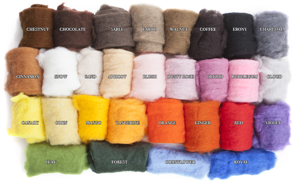 Maori Wool A Special Blend of New Zealand Wools by DHG for Needle Felting and Wet