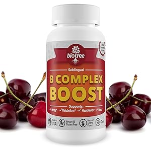 B12 Vitamin B Complex Boost Supplement energy cherry flavor sublingual vegan metabolism heart health