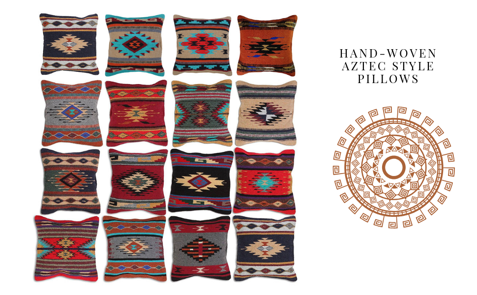 Amazon Com El Paso Designs Aztec Throw Pillow Covers 18 X 18