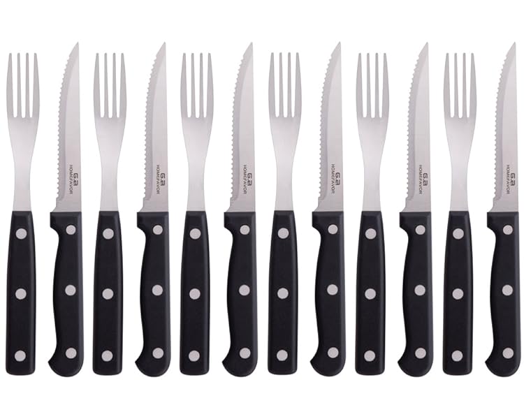Stainless Steel Steak Forks&Knives Sets GA Homefavor