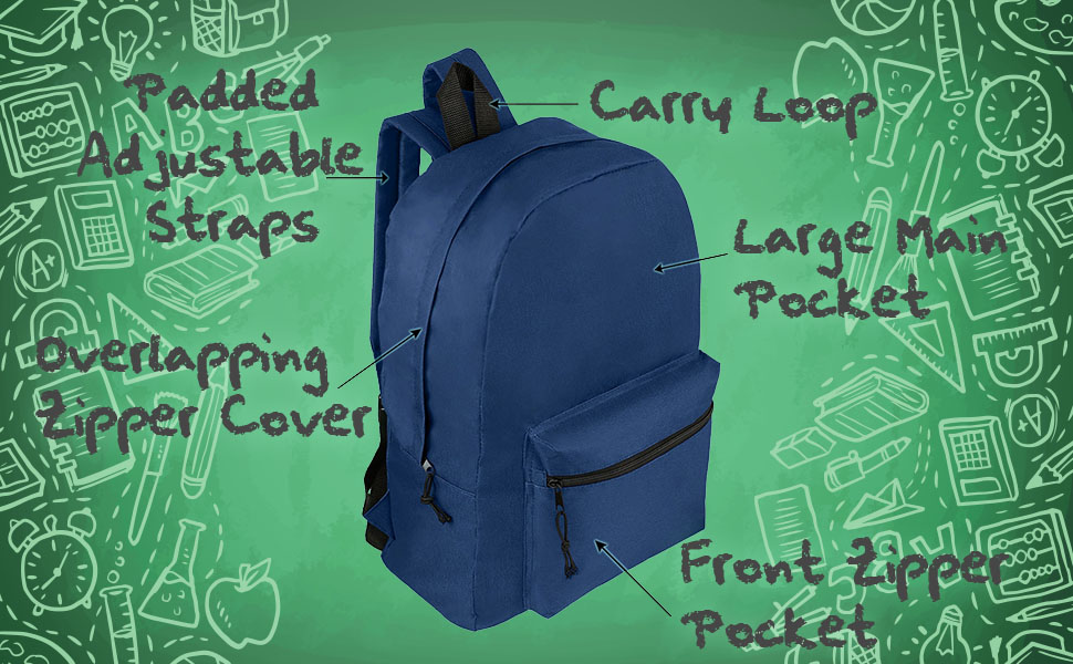 24Pack 17" School Backpacks for Kids Backpacks in Bulk