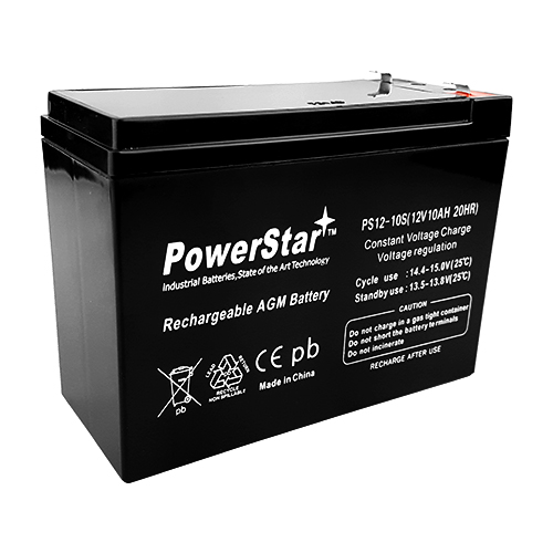 PowerStar 2 Pack 12V 10Ah Battery for EZIP Scooter 4.0, 4