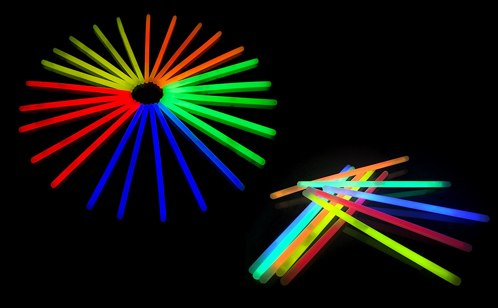 Fun Central V79 10" Large Glow Sticks Assorted Colors 25ct Toys & Games