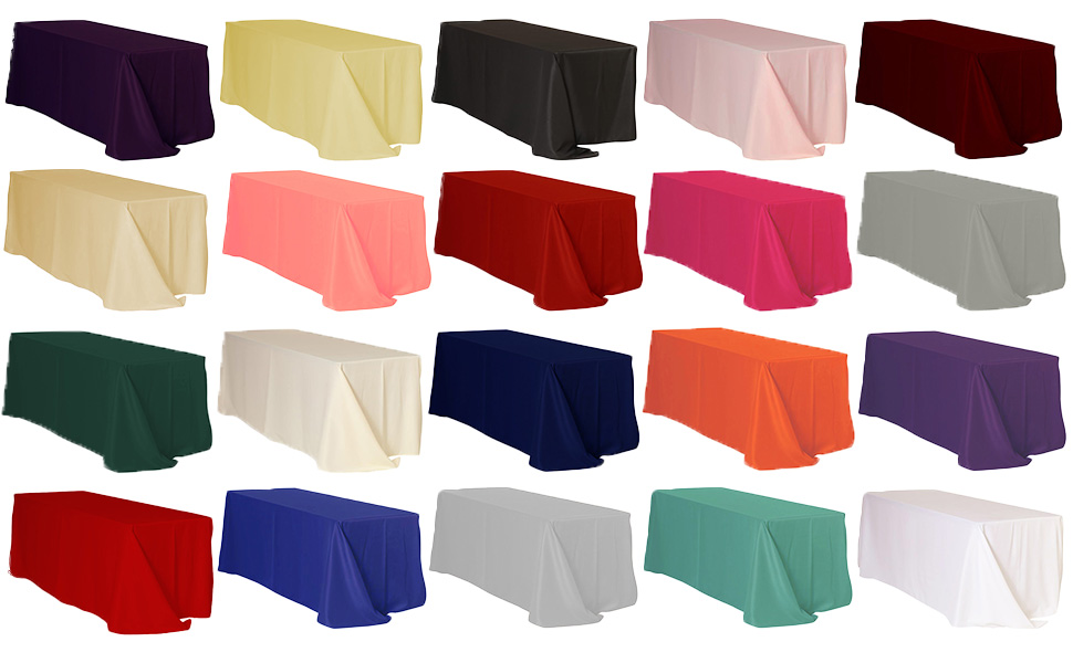 Your Chair Covers Rectangular Polyester Tablecloths, 90" W