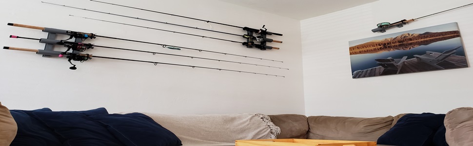 fishing rod wall mounts