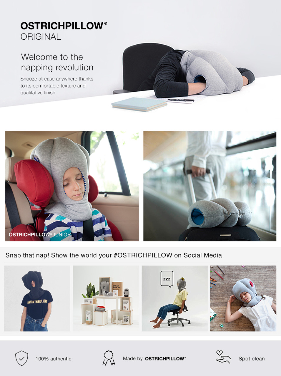 Amazon Com Ostrich Pillow Junior Travel Pillow For Airplanes Car