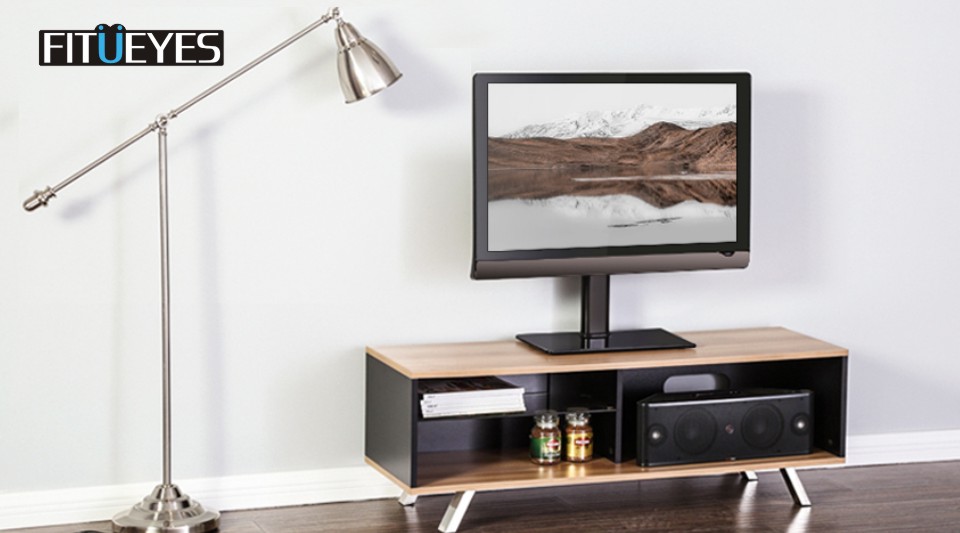 FITUEYES Universal TV Stand Tabletop TV Base with Mount for