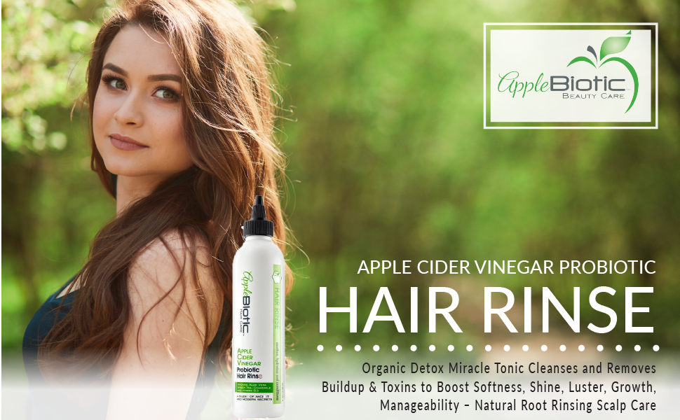 Apple Cider Vinegar Probiotic Hair Rinse Organic Detox Miracle Tonic Cleanses And Removes Buildup