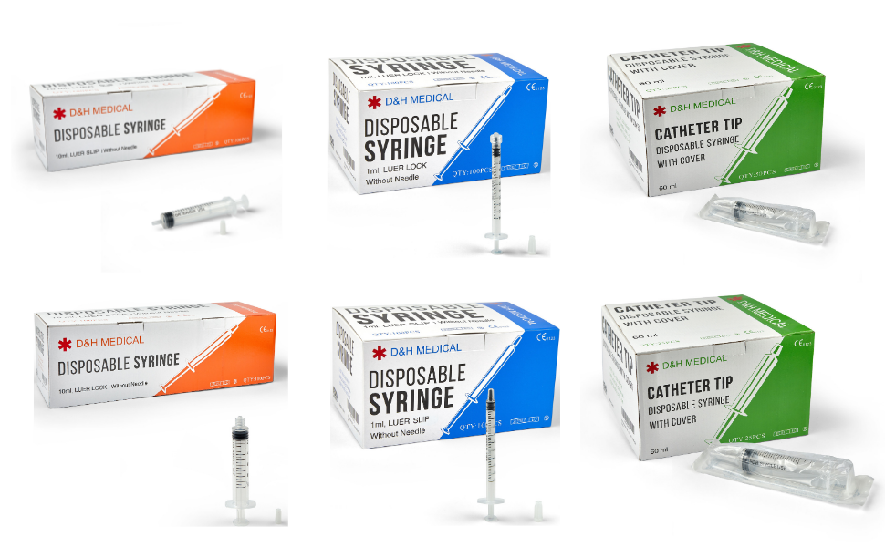 Amazon Com Disposable Luer Lock 10ml Syringes 100 Pack No Needles Individually Packed Luer Lock Tip Syringe Set Luer Lok Medicine Syringes For Doctors Vets Value Pack Health Personal Care