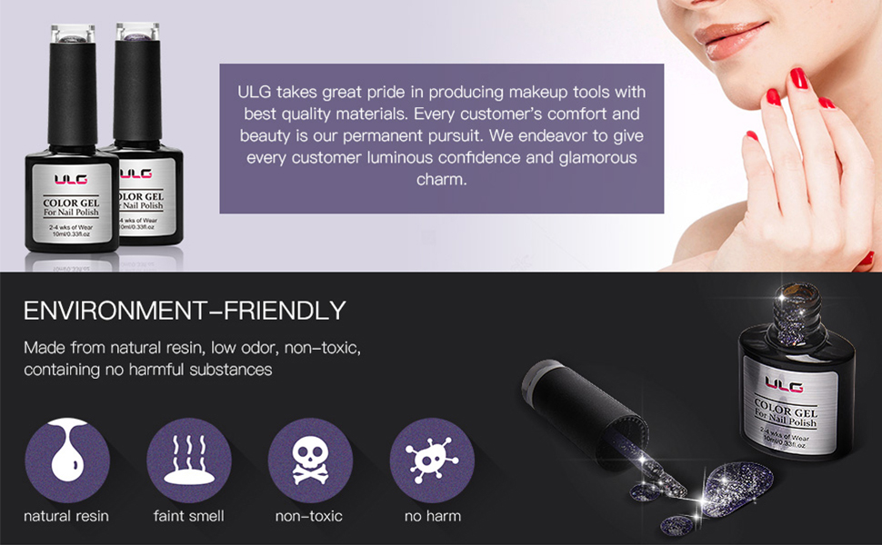 Amazon Com Gel Nail Polish Set 6 Colors Ulg Non Toxic Soak Off Uv Amazon Com Gel Nail Polish Set 6 Colors Ulg Non Toxic Soak Off Uv