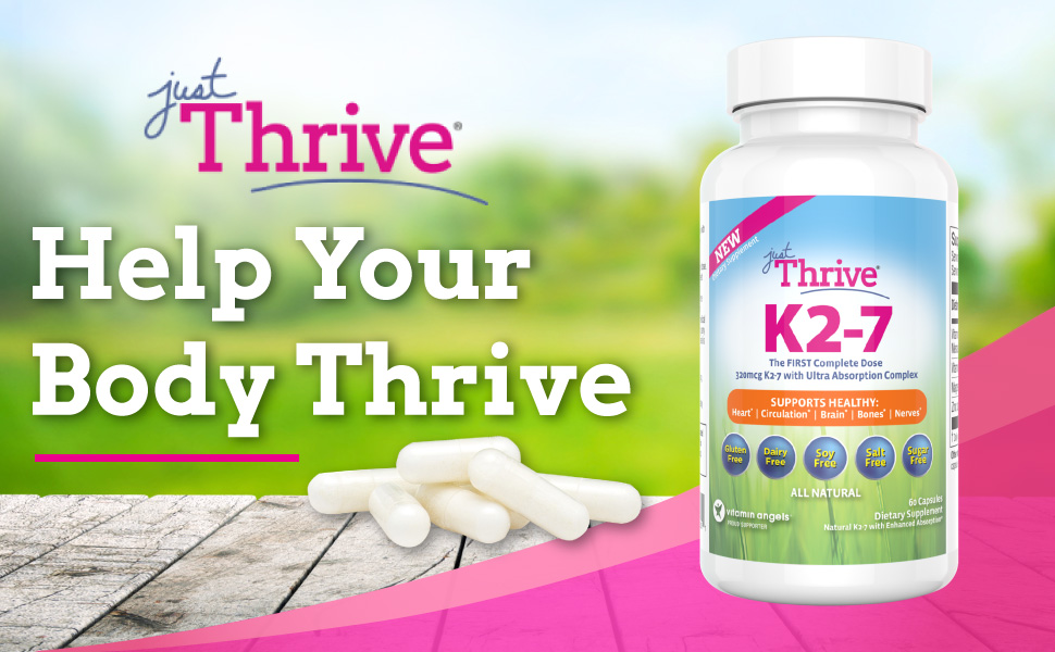 Just Thrive Vitamin K27 Bone and Heart Health Supplement 30 Day