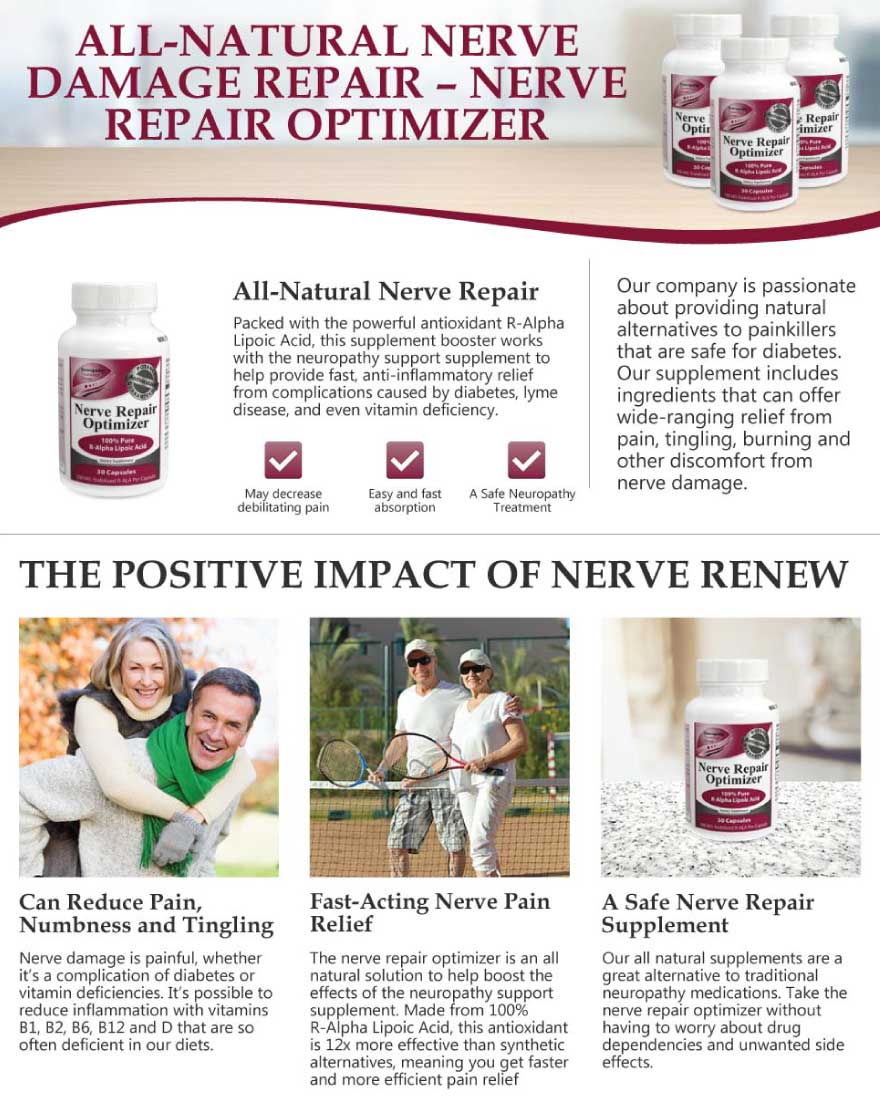 AllNatural Nerve Repair Optimizer with Stabilized RLipoic Acid Absorbs Fast