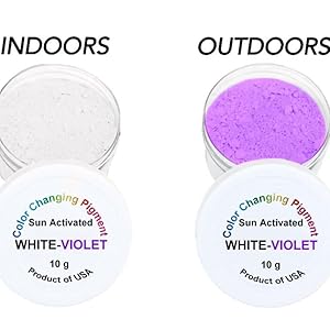 color changing slime, photochromic pigment, sun activated uv powder, color changing hair paint