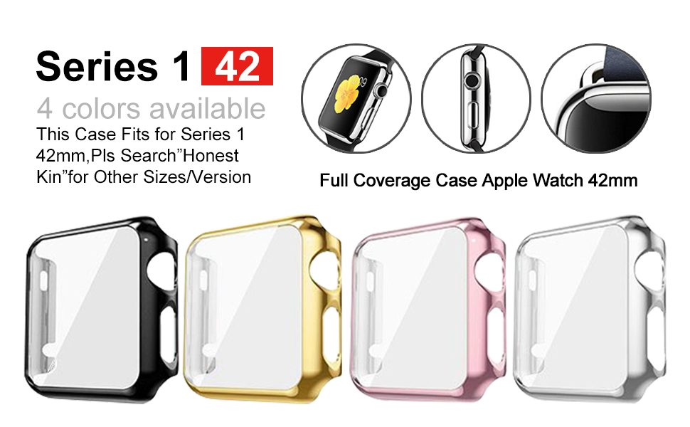 עבור אפל שעונים Case 42 מ מ סדרה 1 ישר Kin Thin Pc מצופה ציפוי