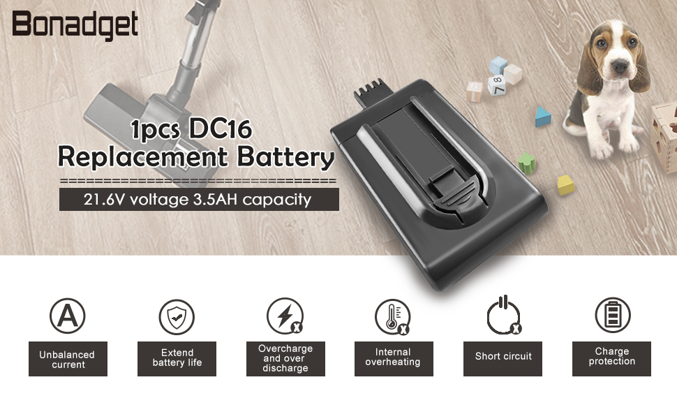 Bonadget DC16 21.6V 3500mAh LiIon Replacement Battery for