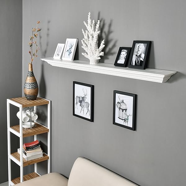 WELLAND Corona Crown Molding Floating Wall Photo Ledge