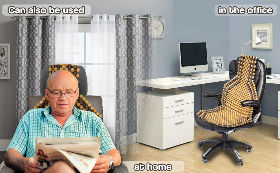 Amazon Com Zento Deals Wood Beaded Comfort Seat Cushion Seat